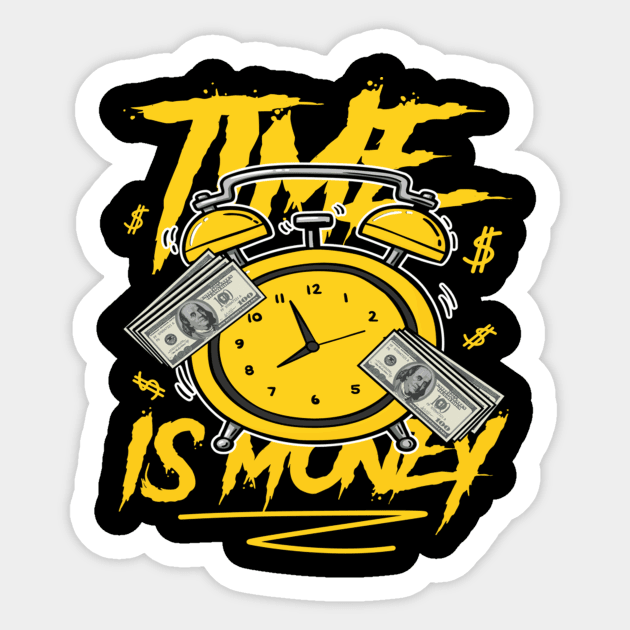 Time Is Money Drip Sticker by craftydoartist